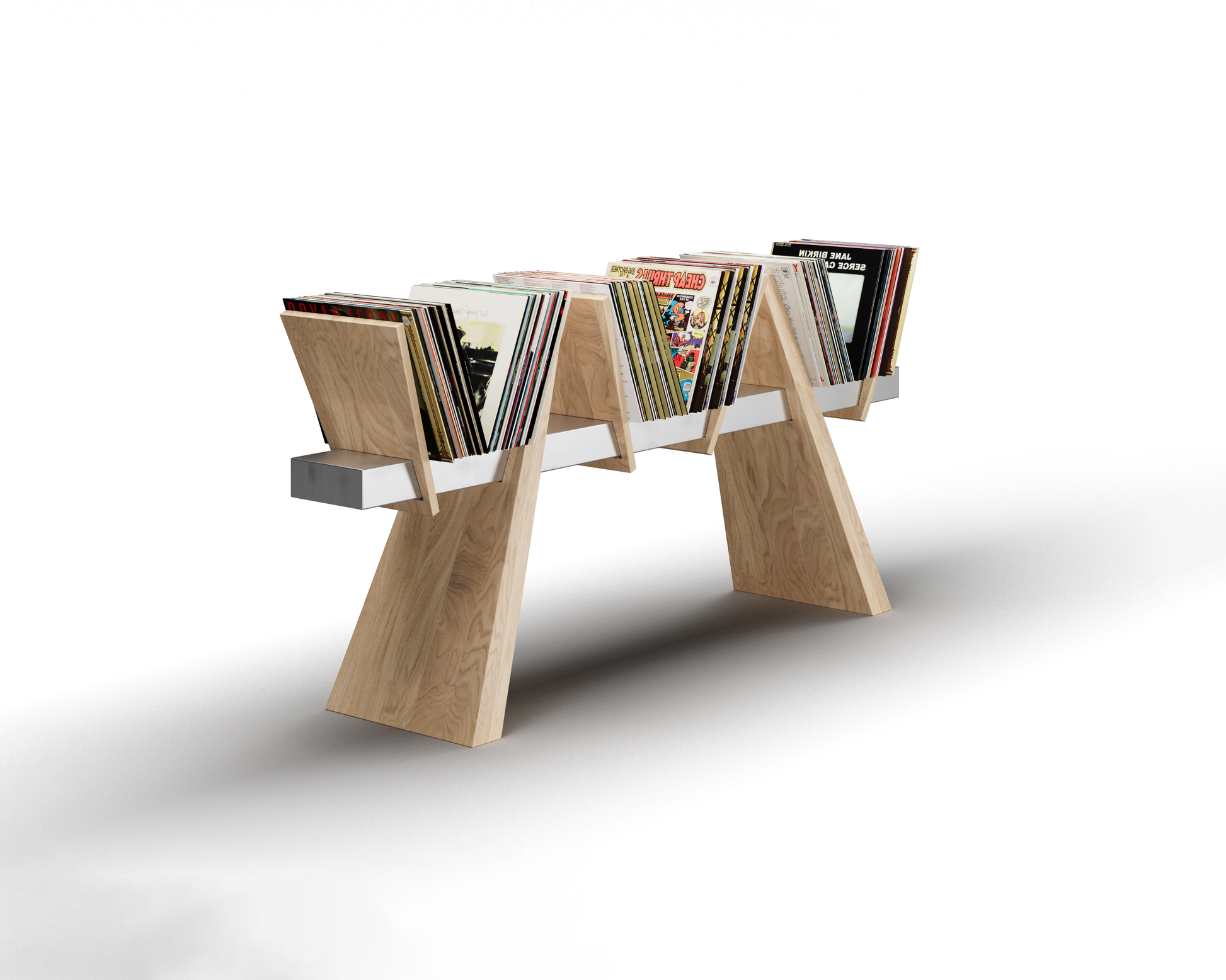 The /RACK/ Handmade wooden vinyl record cabinet with turntable