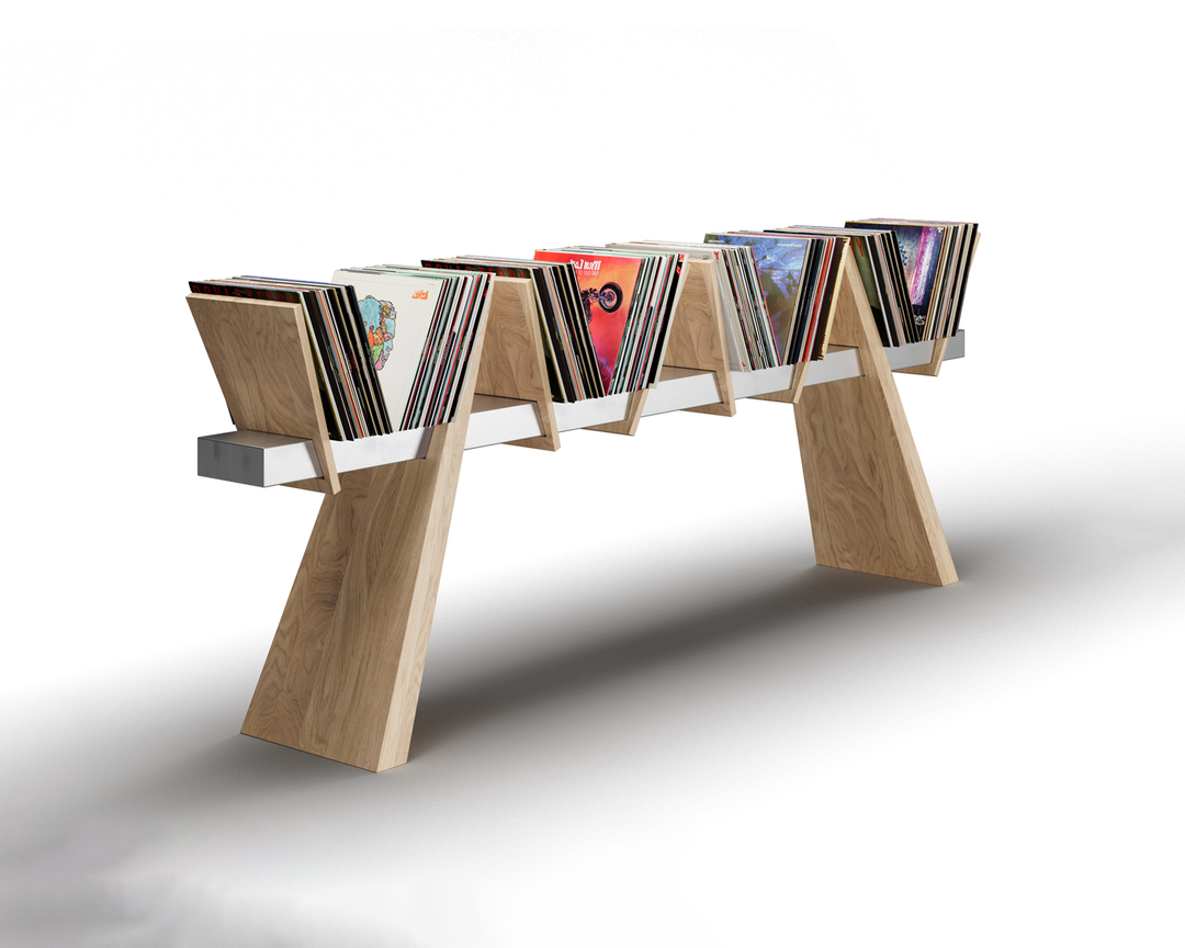 Vinyl LP Record Storage Display | Handmade Rack